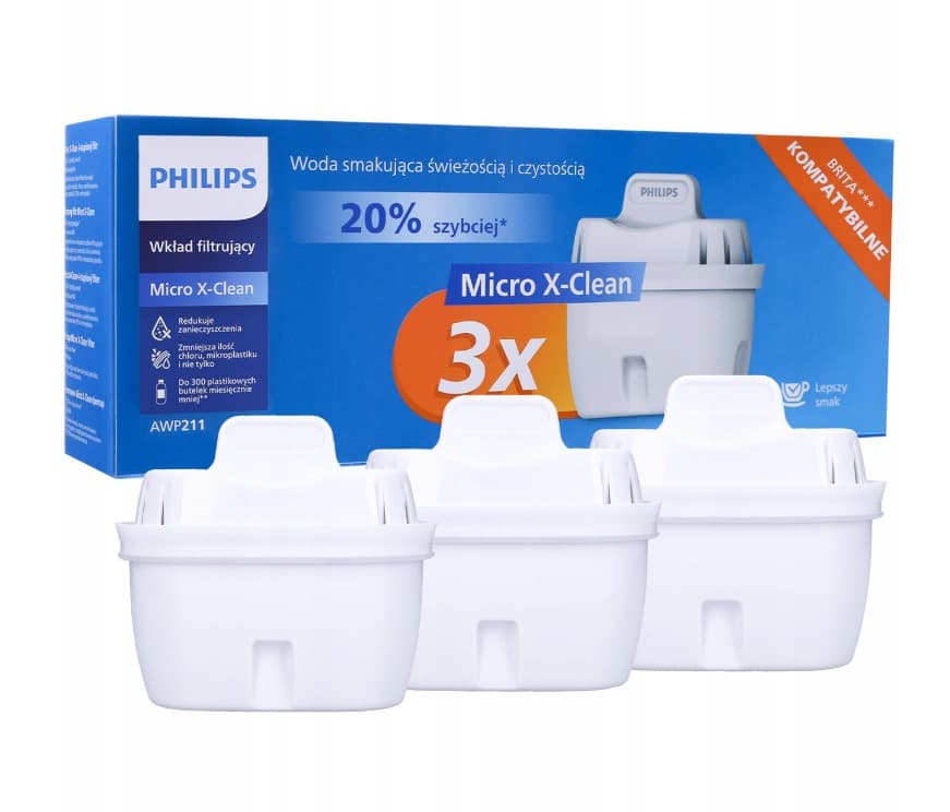 Cartuccia del filtro Philips per bollitori, 3 pezzi (AWP211)