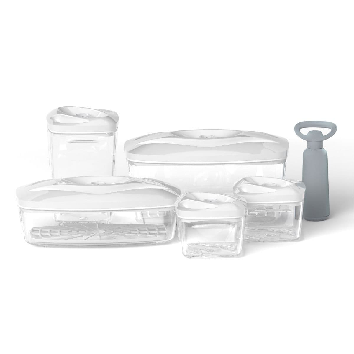 Set di 5 contenitori sottovuoto bianchi SeeYoo