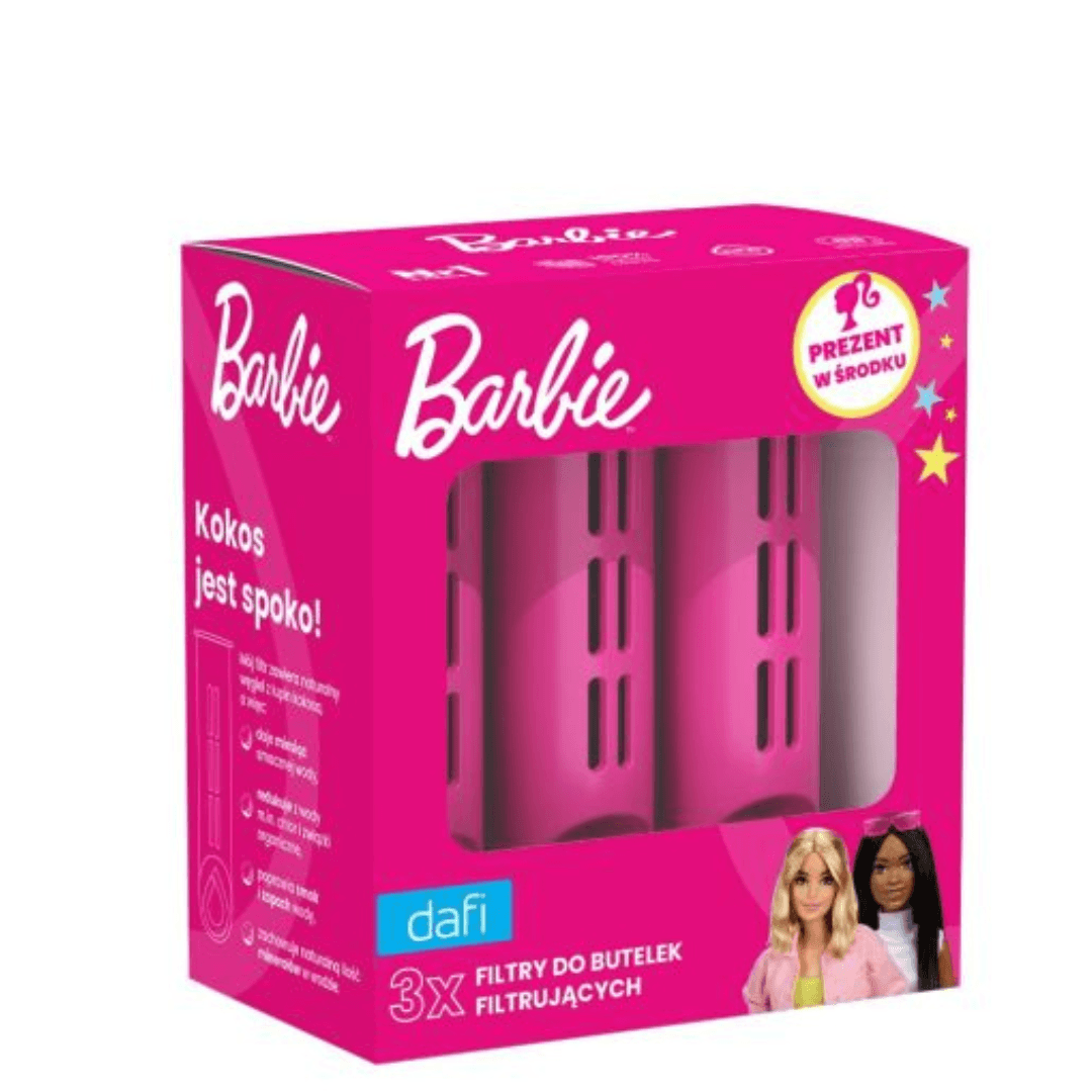 BARBIE 3 filtri per bottiglia filtrante Dafi SOFT e SOLID rosa